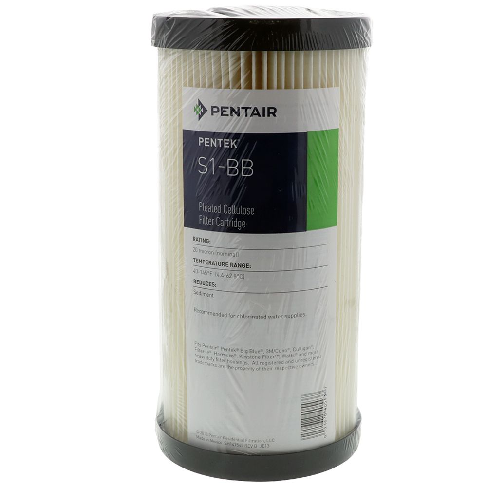 Pentair Water, 10" BB Pentek S1-BB Pleated Cellulose 20 mic Filter