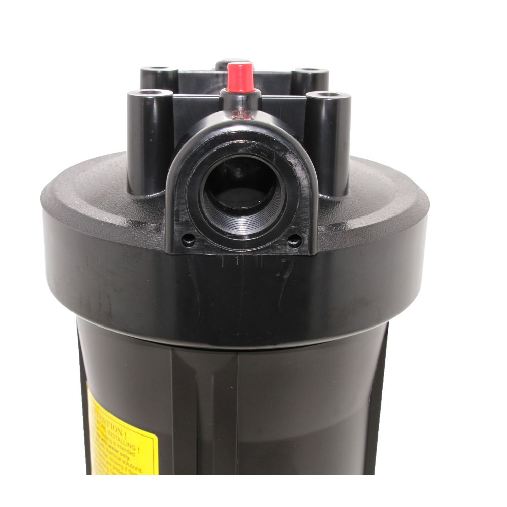 Neo-Pure, 10" Neo-Pure Filter Housing Black Cap/Black Sump w/ Pressure Relief 1"