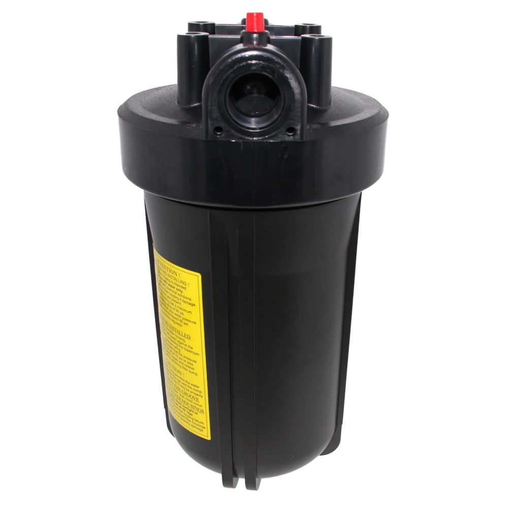 Neo-Pure, 10" Neo-Pure Filter Housing Black Cap/Black Sump w/ Pressure Relief 3/4"