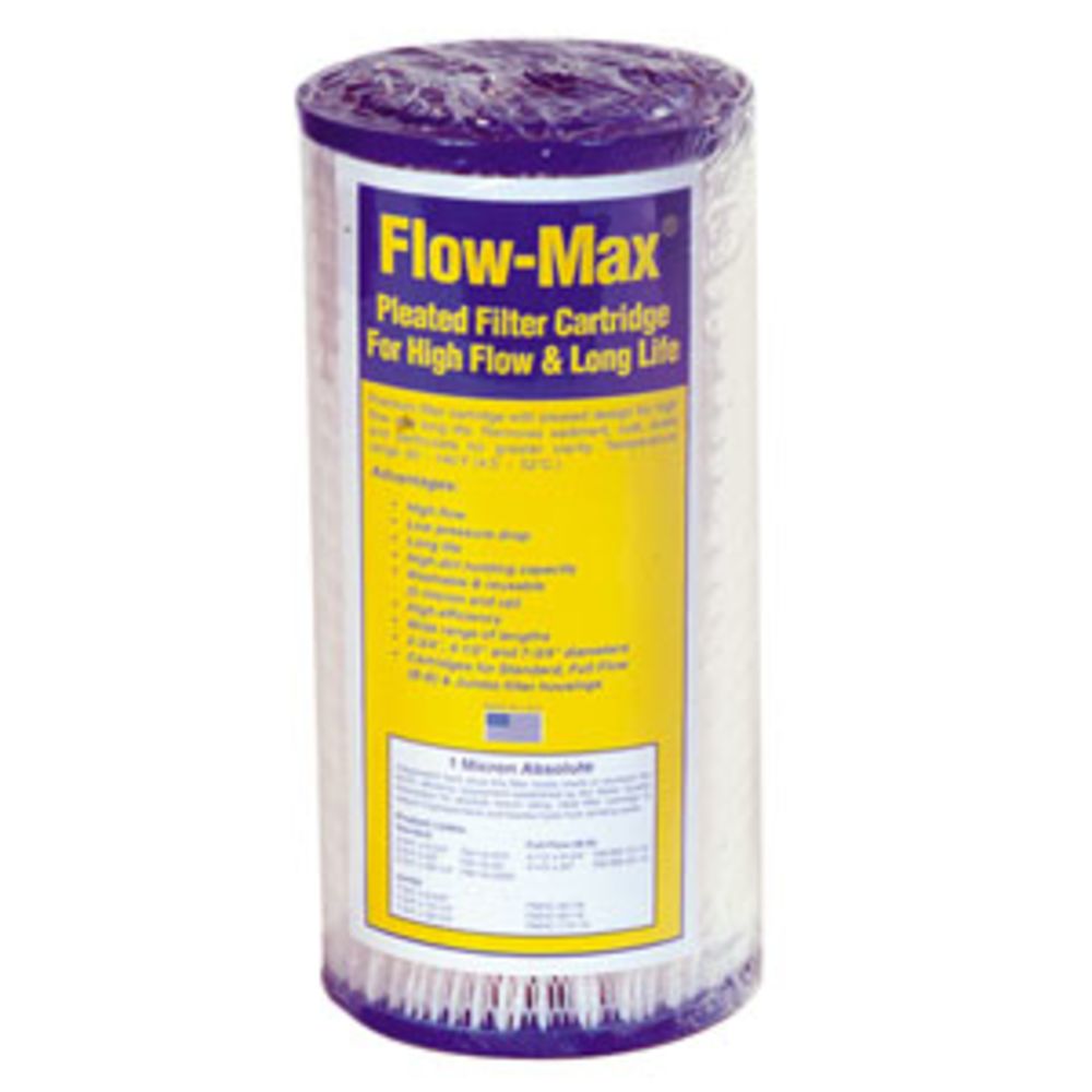 Flowmatic, 10" × 4-1/2" BB Flow-Max Pleated - 1 mic Absolute (Cyst) Filter