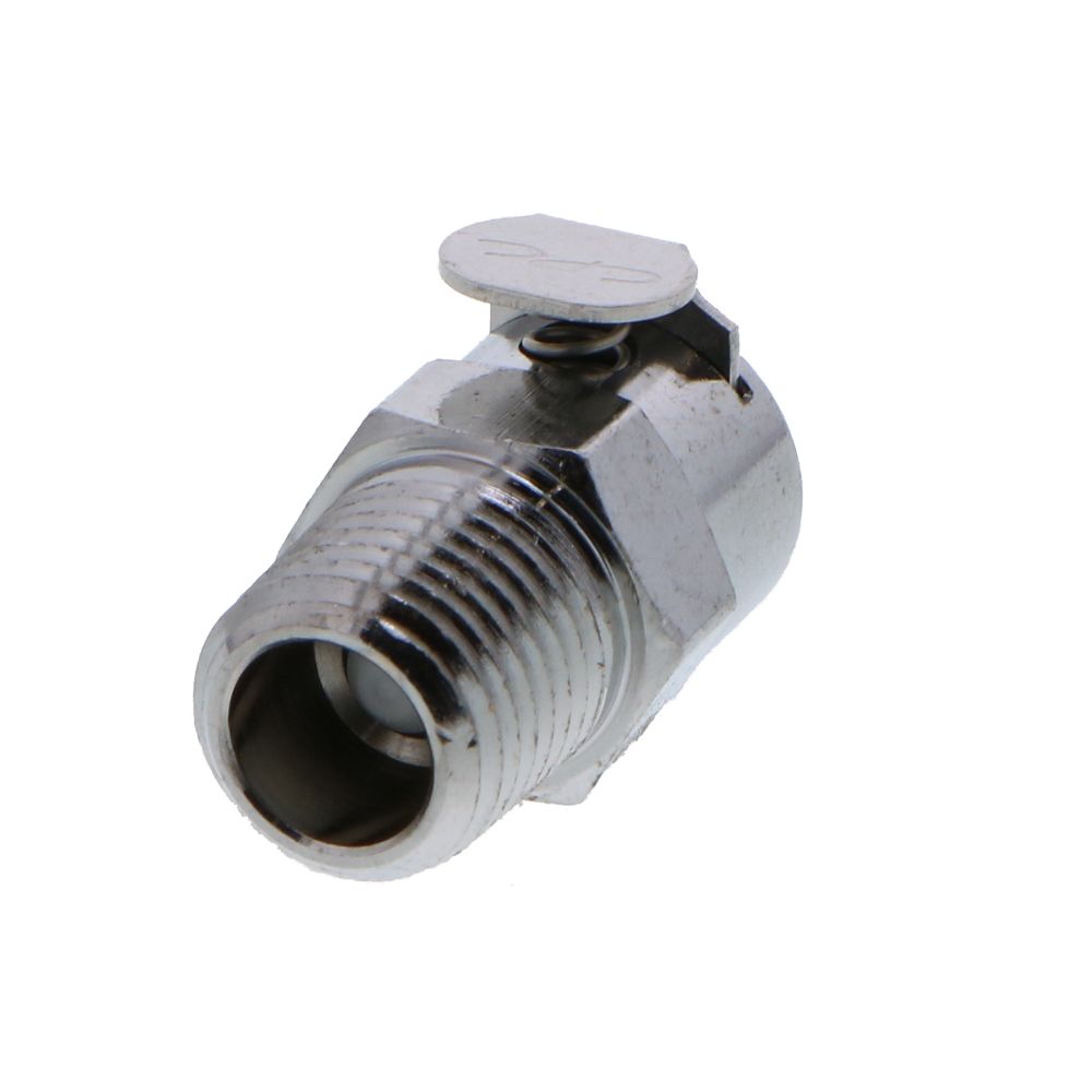 Colder Products, 1/4 NPT Valved Chrome-plated Brass Coupling Body - VITON