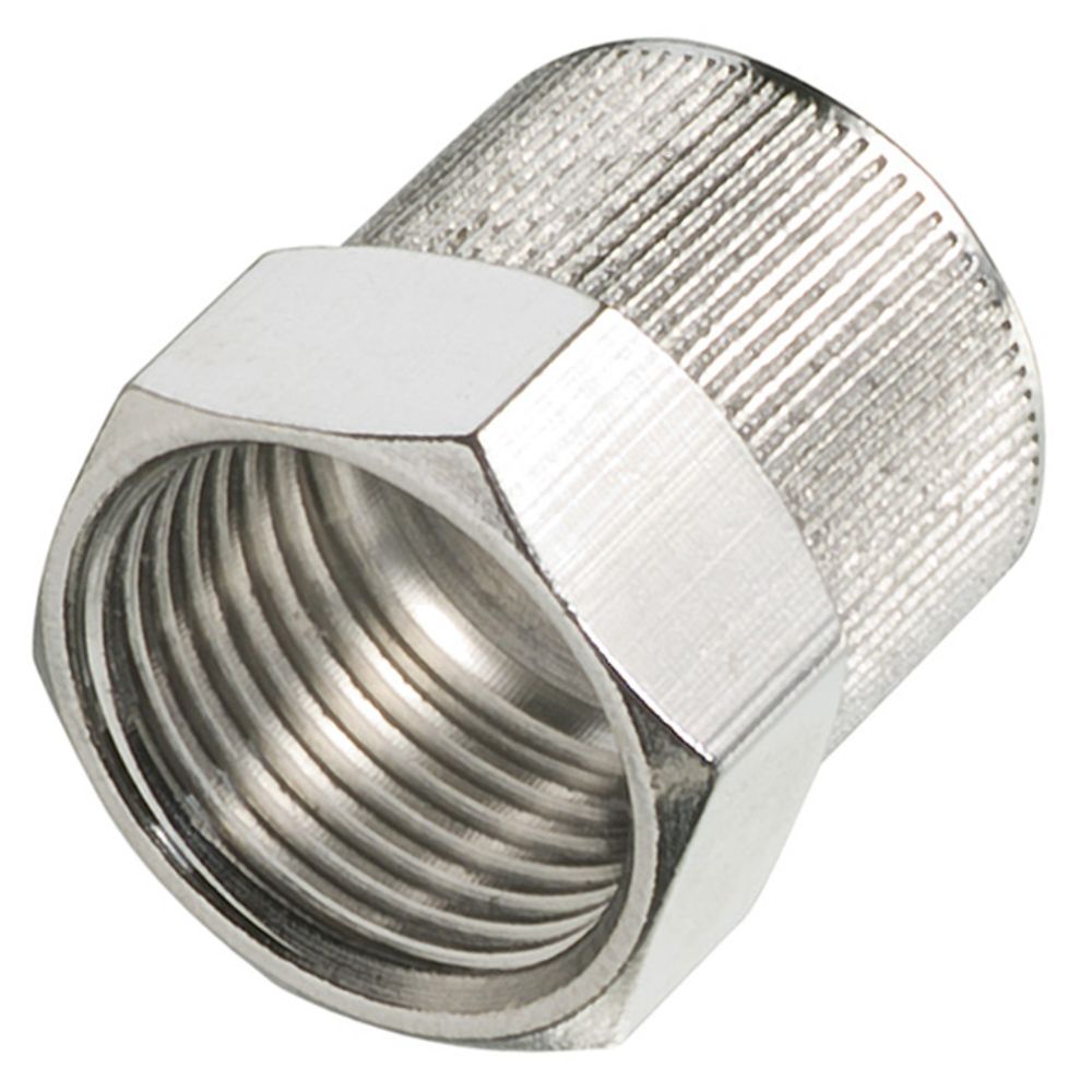 NEO, 1/4" PTF Electroless Nickel Plated Brass Ferruleless Nut