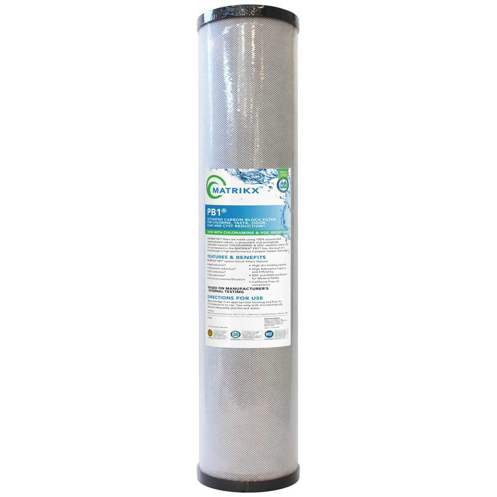 Filtrex Technologies, 20" BB Filtrex Matrikx +Pb1 Lead, VOC, Cyst, Chlorine Taste & Odor Filter