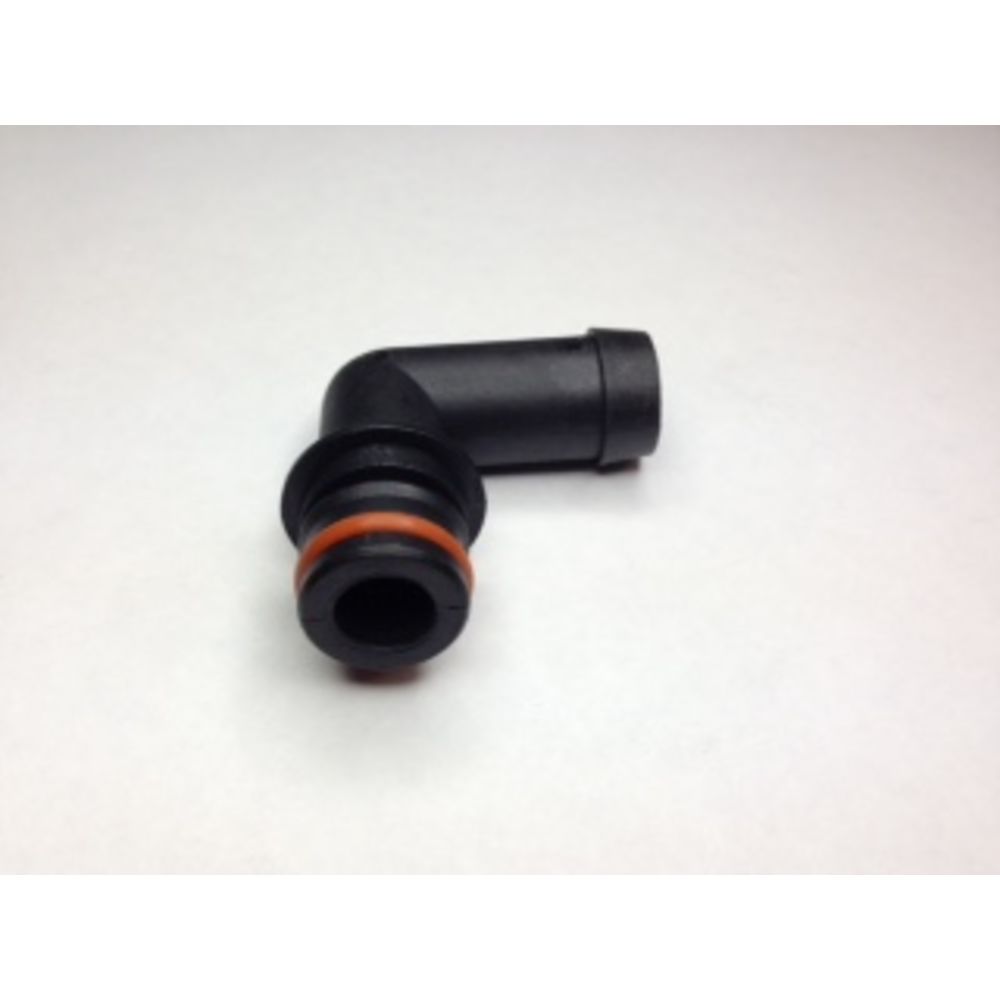 Aquatec, 3/4 Quad Port 90 Deg Elbow x 3/4" Hose Barb Fitting