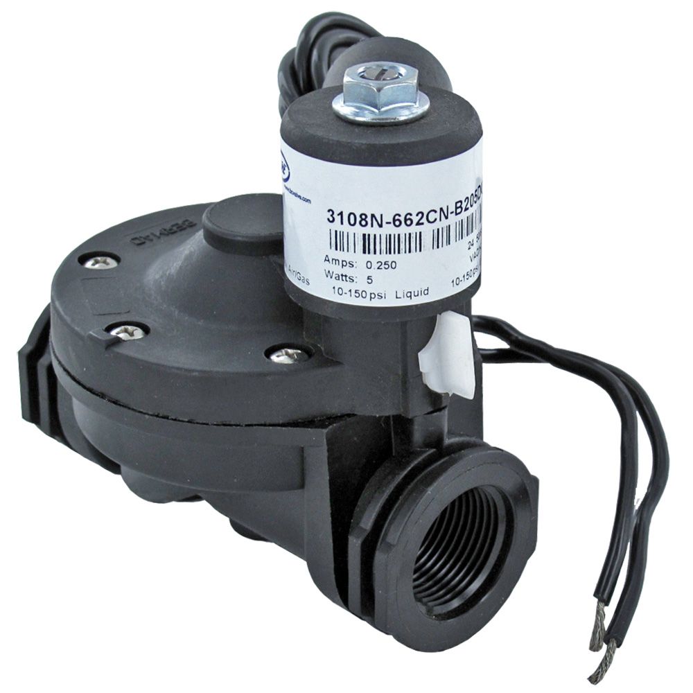 B/C Valve Company, B/C Valve 3/4 FPT Solenoid Valve N.C. 24VAC - Glass Filled Nylon