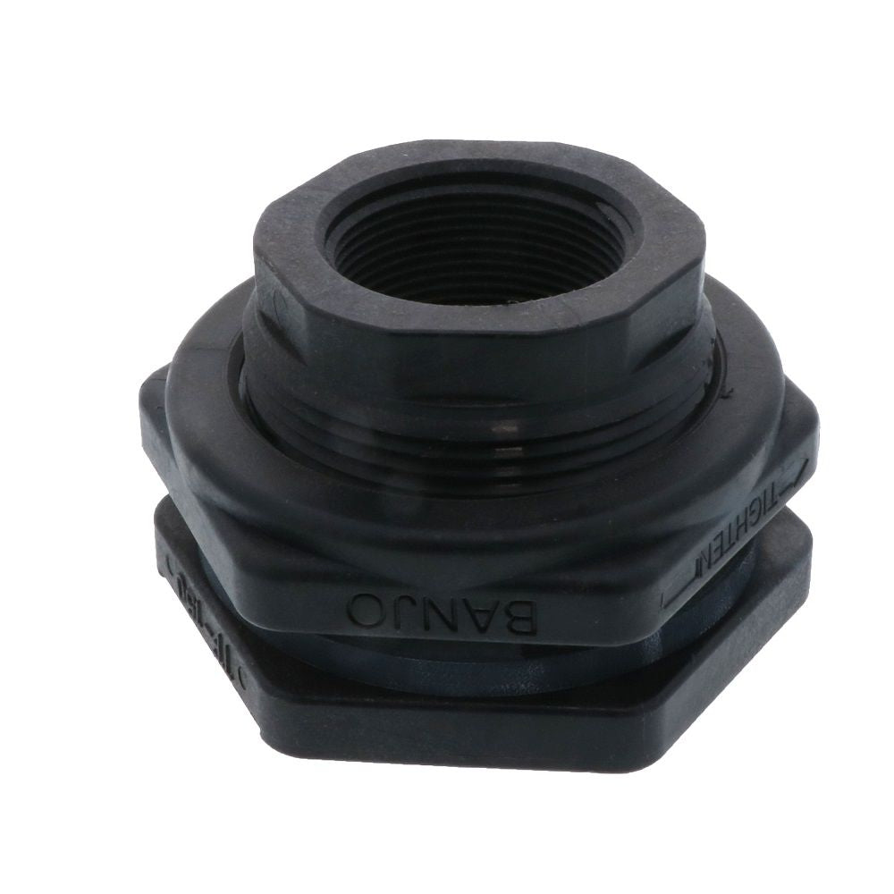 Banjo, Banjo 1" Polypropylene Bulkhead Tank Fitting with EPDM Gaskets