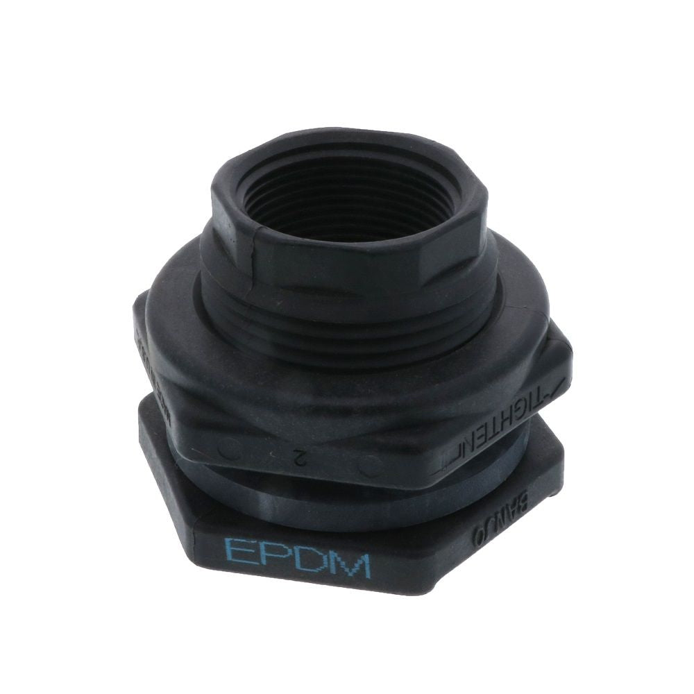 Banjo, Banjo 1.25" Polypropylene Bulkhead Tank Fitting with EPDM Gaskets