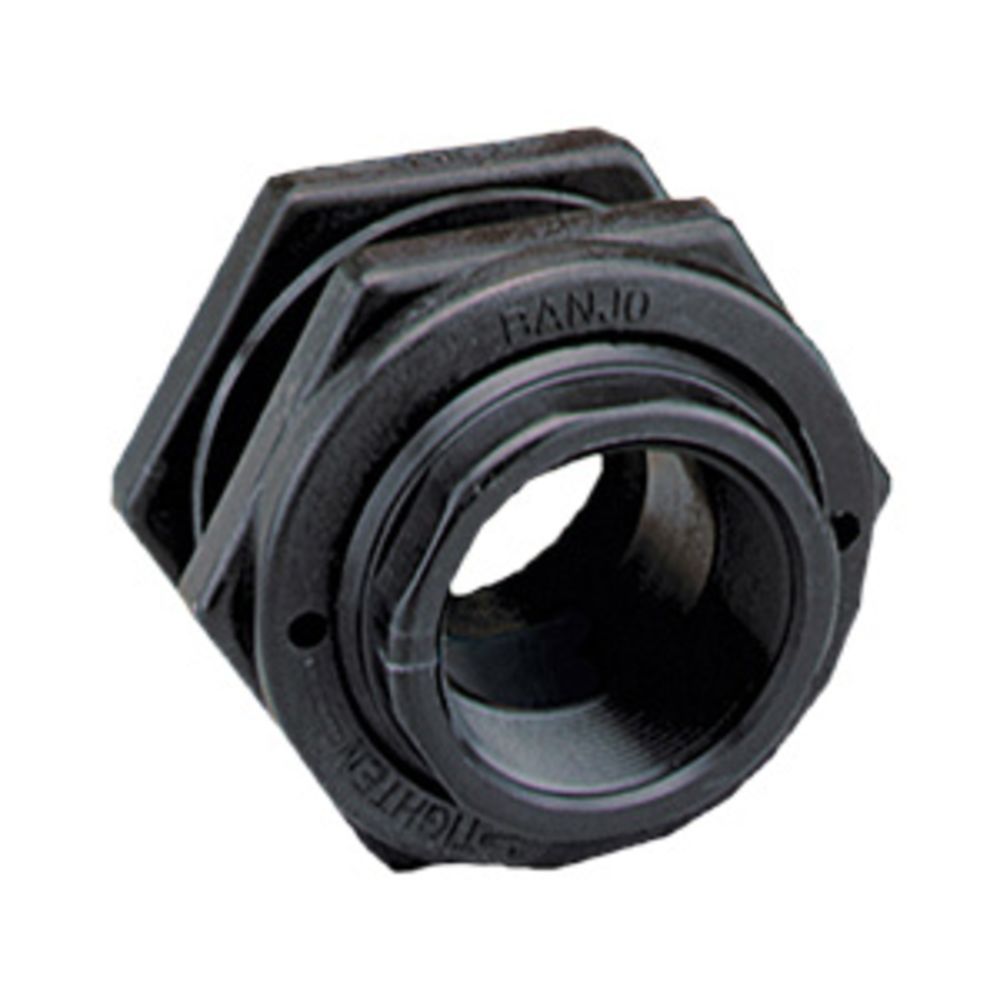 Banjo, Banjo 1.25" Polypropylene Bulkhead Tank Fitting with EPDM Gaskets