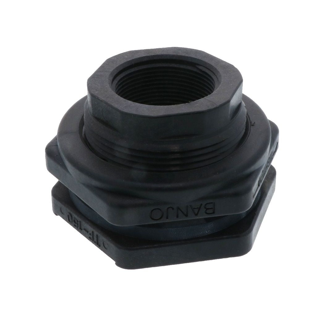 Banjo, Banjo 1.50" Polypropylene Bulkhead Tank Fitting with EPDM Gaskets