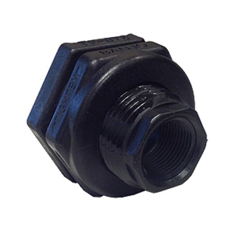 Banjo, Banjo 3/4" Polypropylene Bulkhead Tank Fitting with EPDM Gaskets