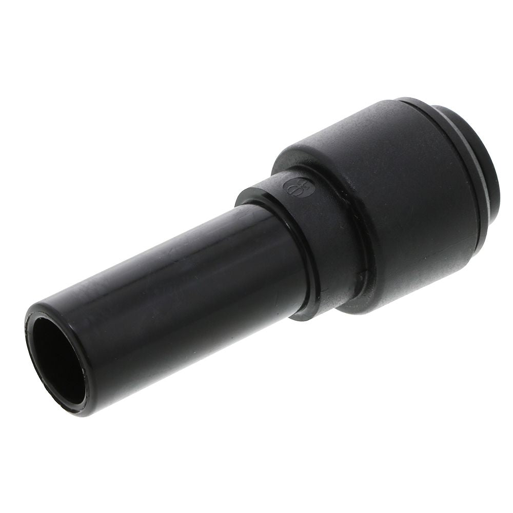 John Guest, Black Acetal Reducer 15mm Stem OD - 12mm Tube OD