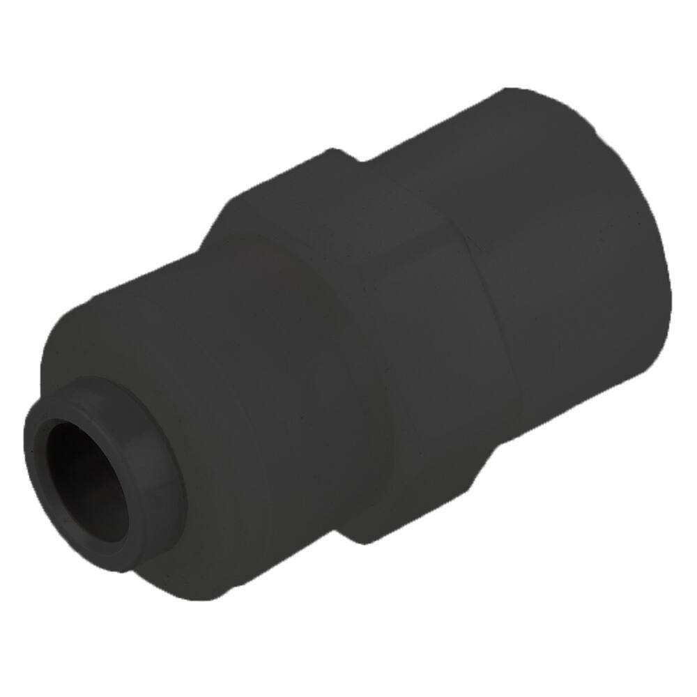 Parker, Black Kynar PVDF Faucet Adapter - 1/4 x 7/16-24 UNS