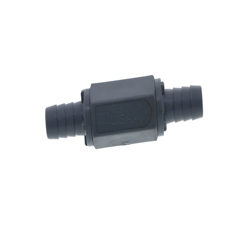 SMC, Check Valve 426 Series PVC Gray 1/2" OD Barb BUNA