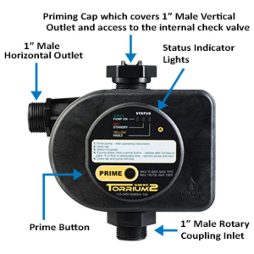 Davey, Davey BT14-45 Booster System with Torrium2 - +45 psi 14 gpm